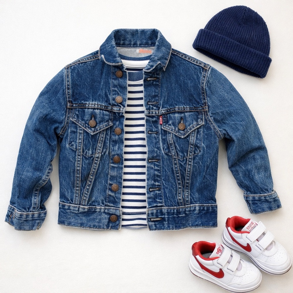 Vintage Levi’s Kids Denim Jean Jacket Size 6 | Classic Trucker‎ Blue